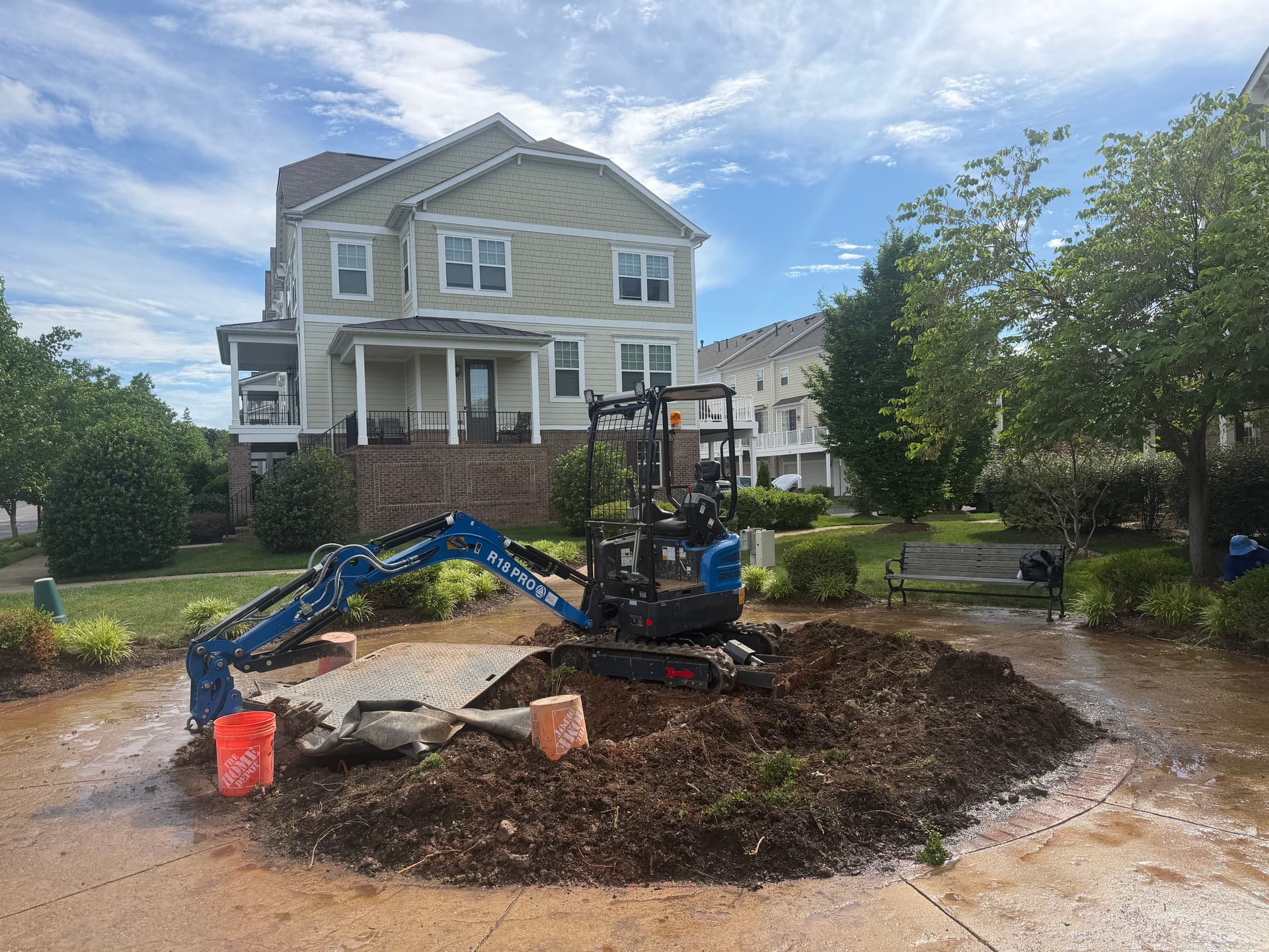 Gallery photos for Fountain Build Underway in Herndon - Concrete Out, Reservoir Going In: Image #2