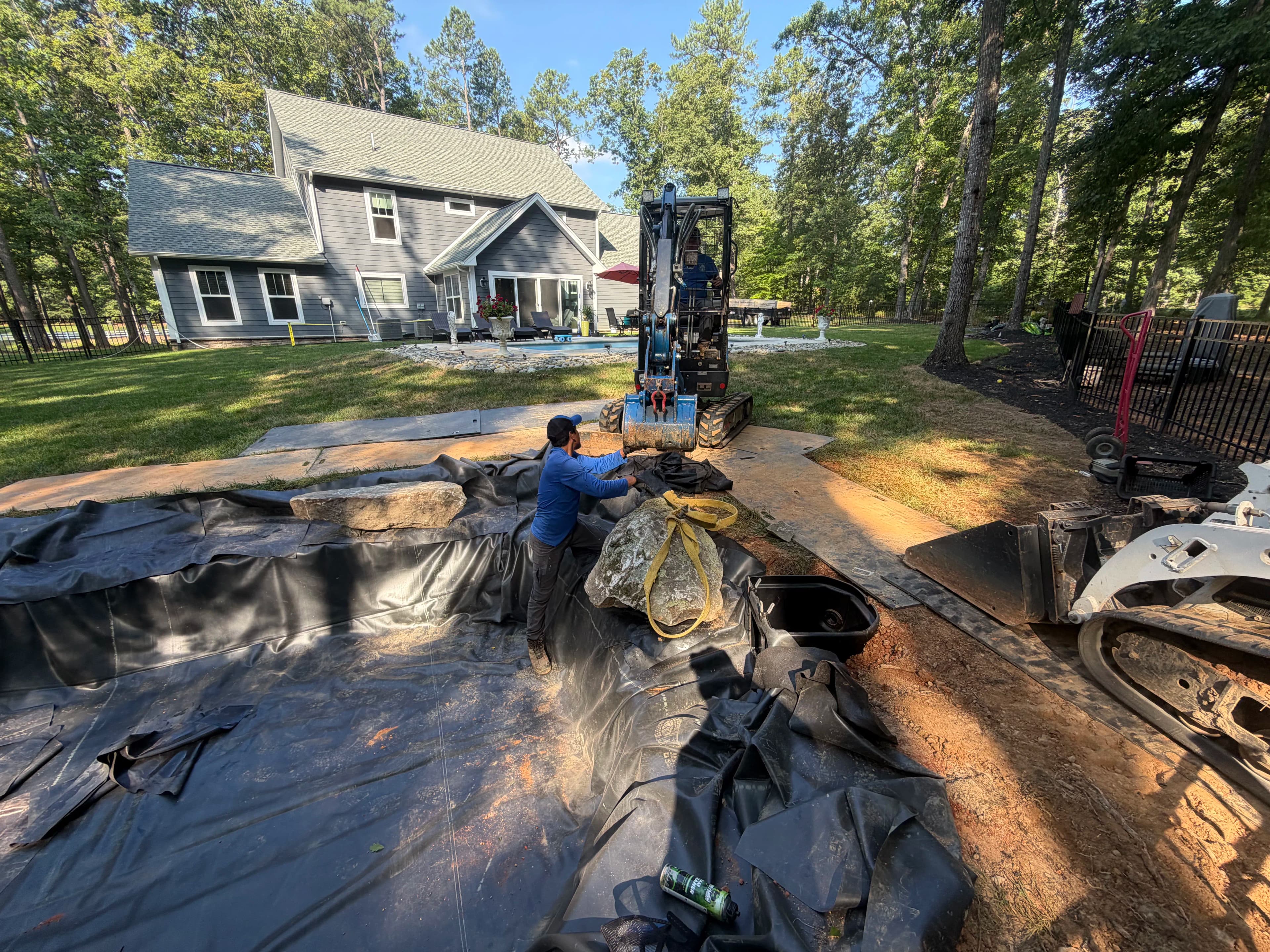 Project Backyard Pond Build Taking Shape in Fredericksburg image