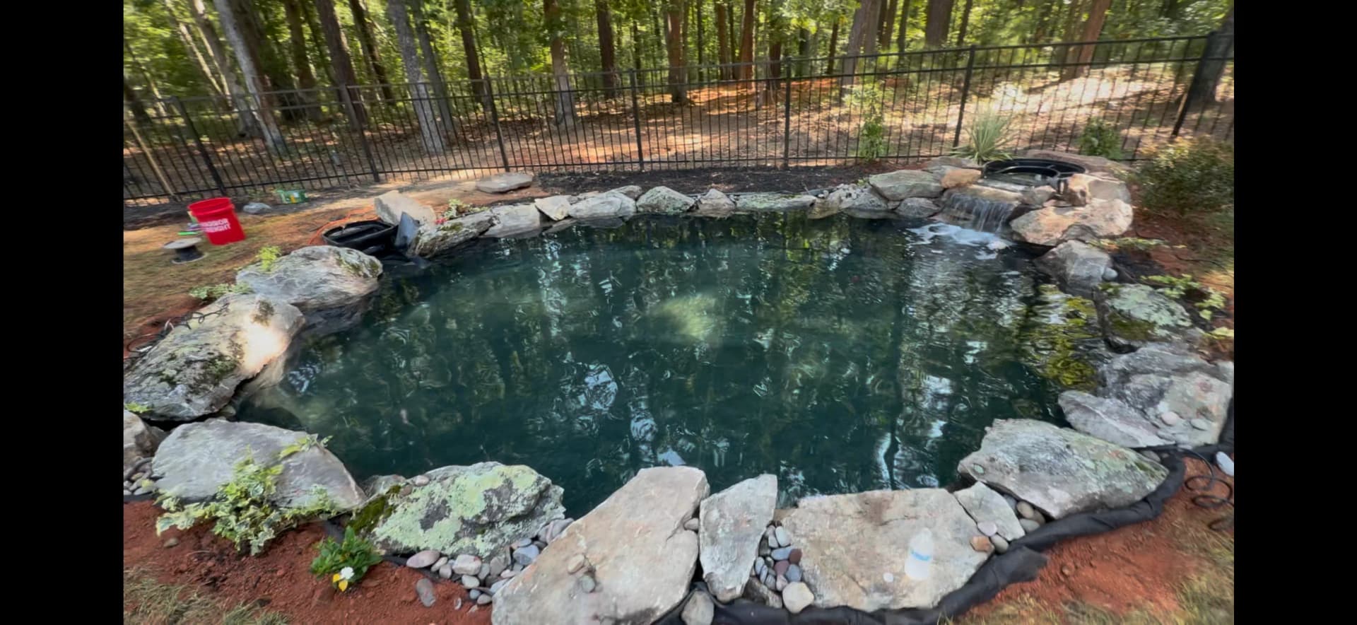 Gallery photos for Koi Pond Build Nearing Completion in Spotsylvania: Image #1