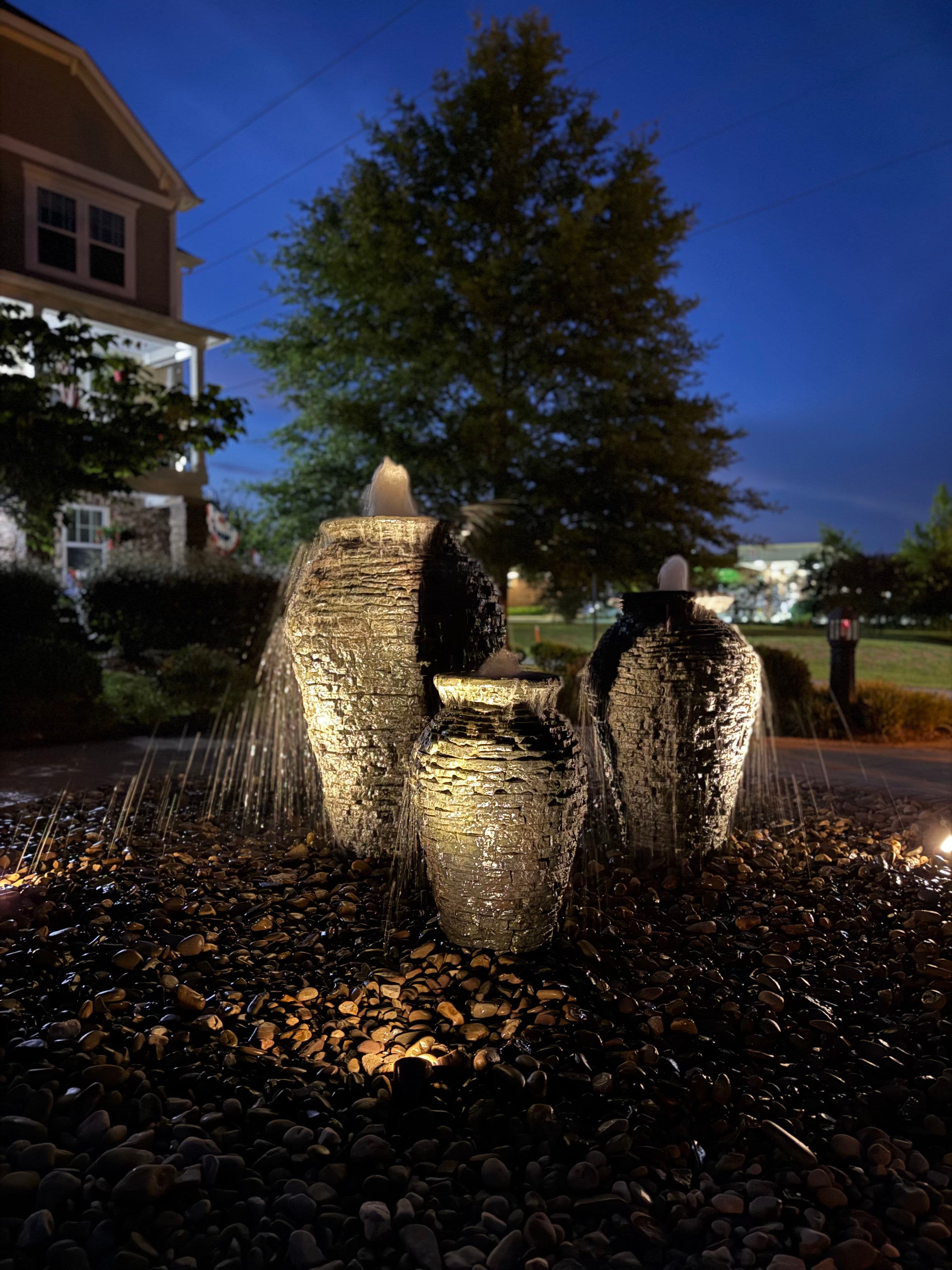 Project Stacked Slate Fountain Install for an HOA in Herndon image