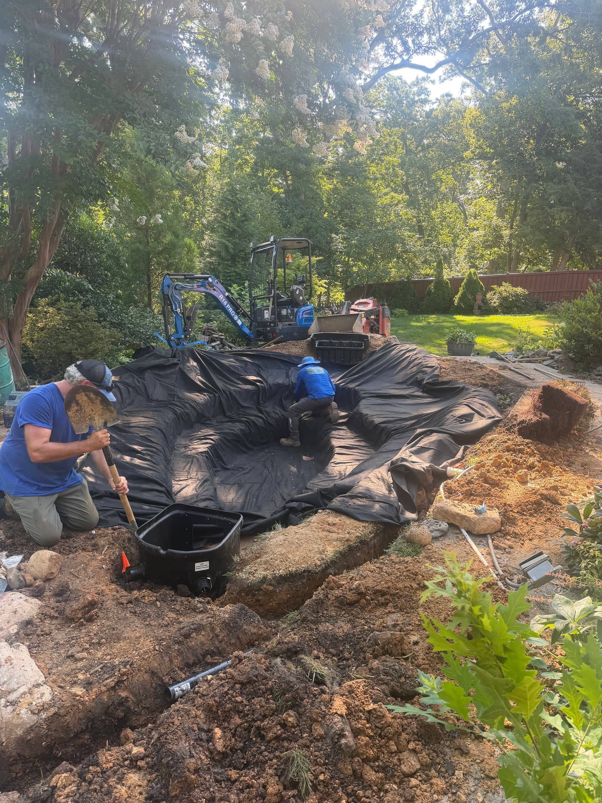 Gallery photos for Koi Pond Construction in Alexandria Takes Shape: Image #1