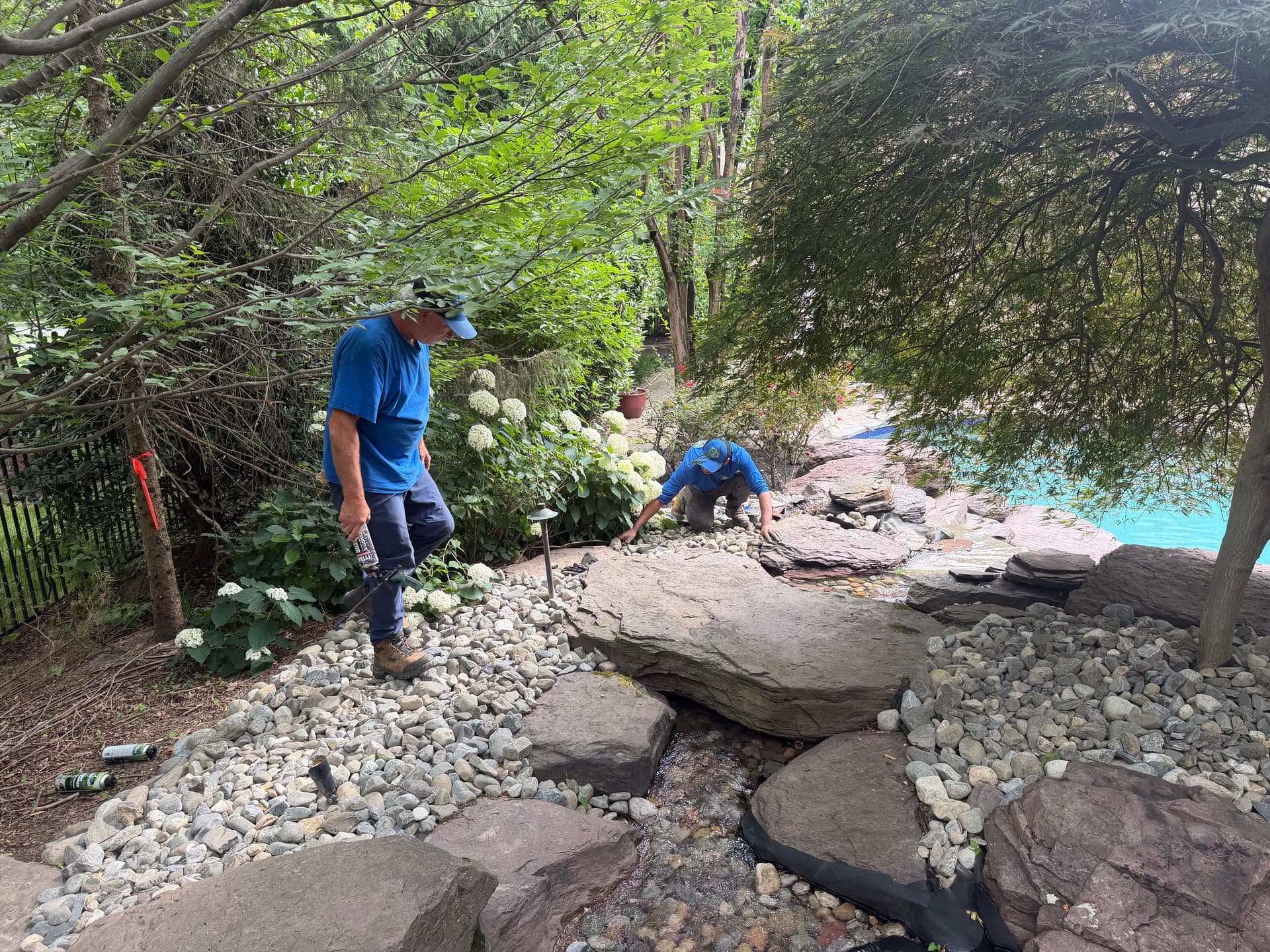 Gallery photos for Waterfall Repair and Lighting Upgrade in McLean VA: Image #1