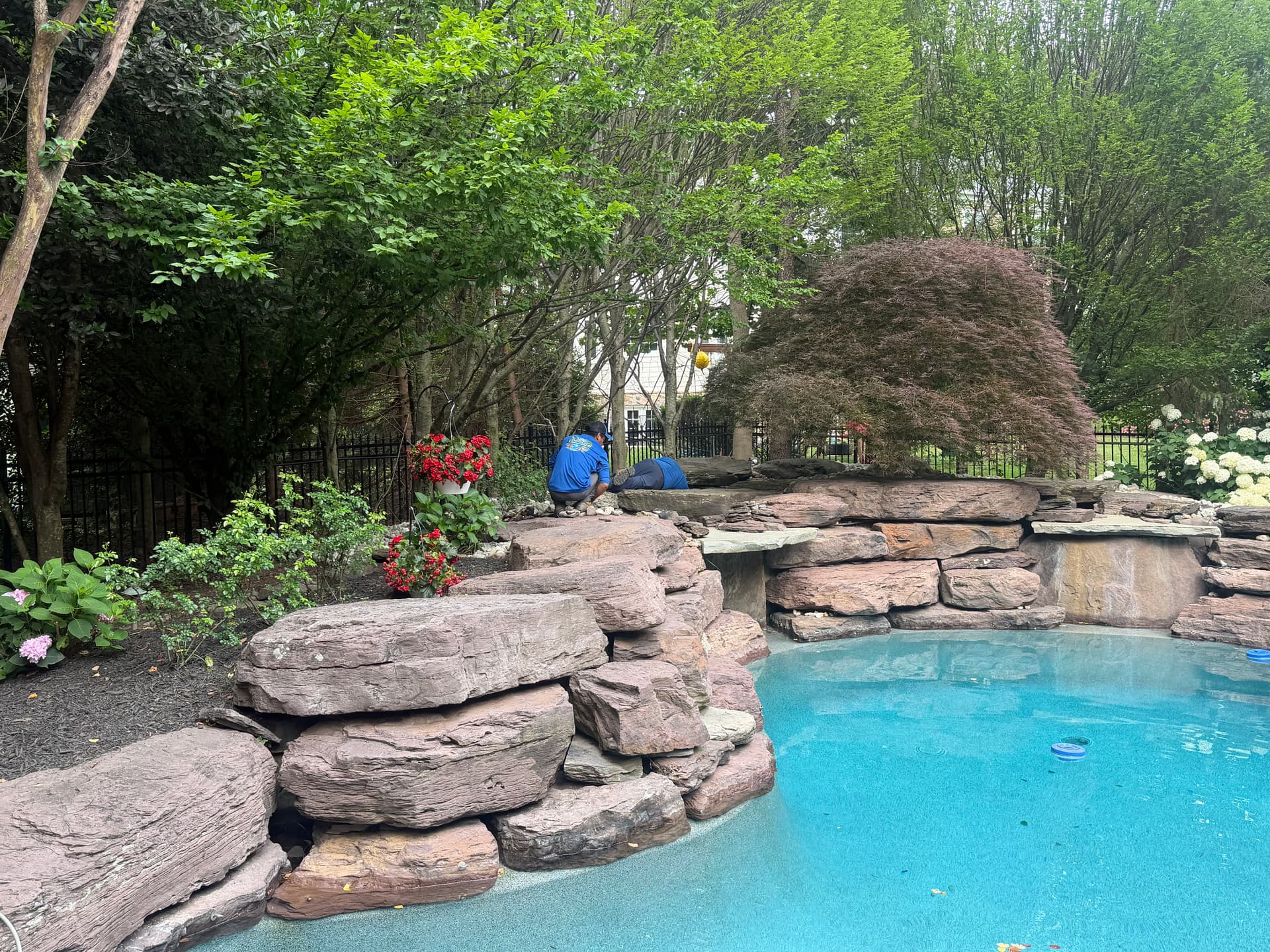 Gallery photos for Waterfall Repair and Lighting Upgrade in McLean VA: Image #2