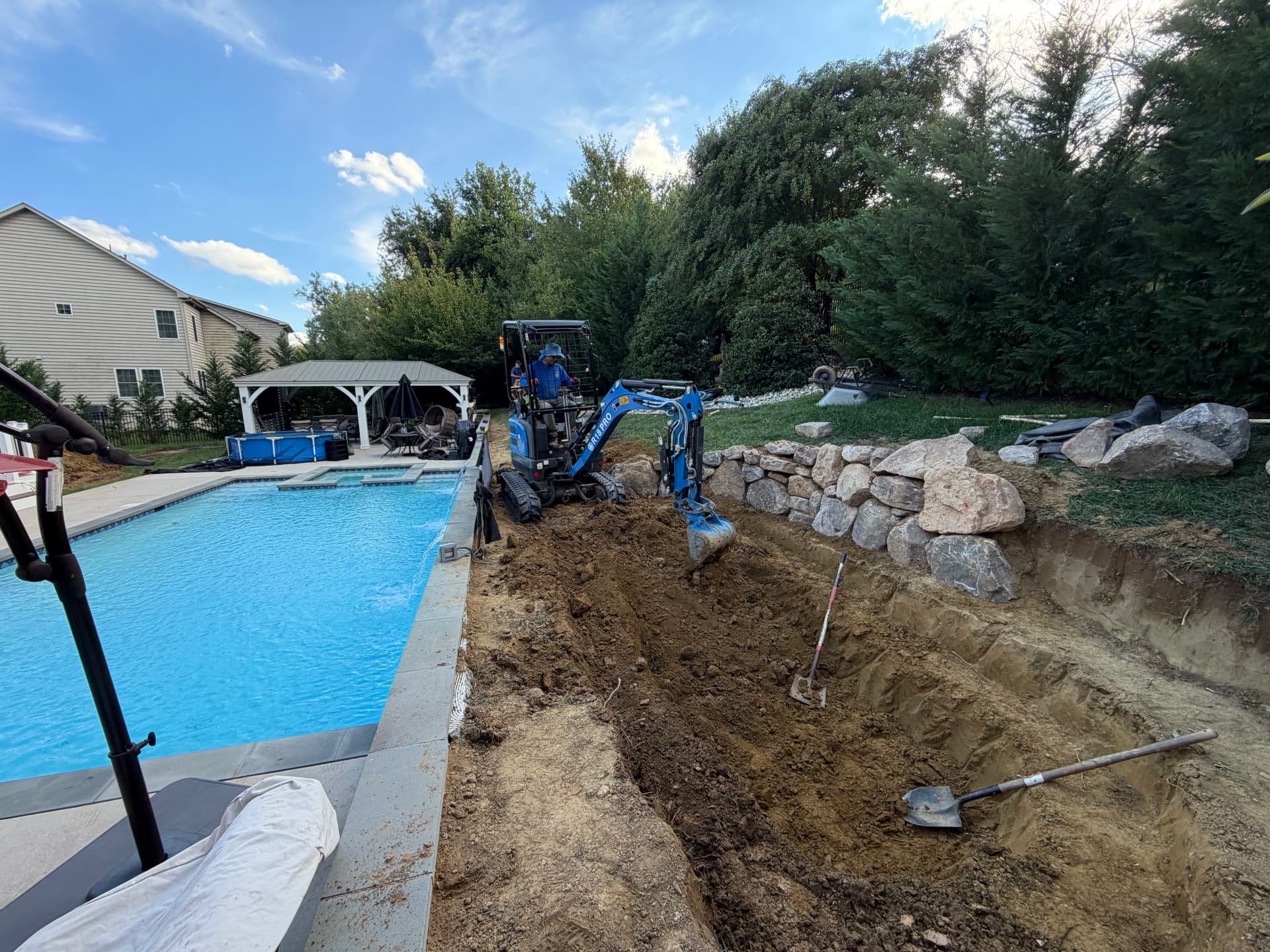 Gallery photos for Koi Pond Construction Starts From the Ground Up in Upper Marlboro: Image #2
