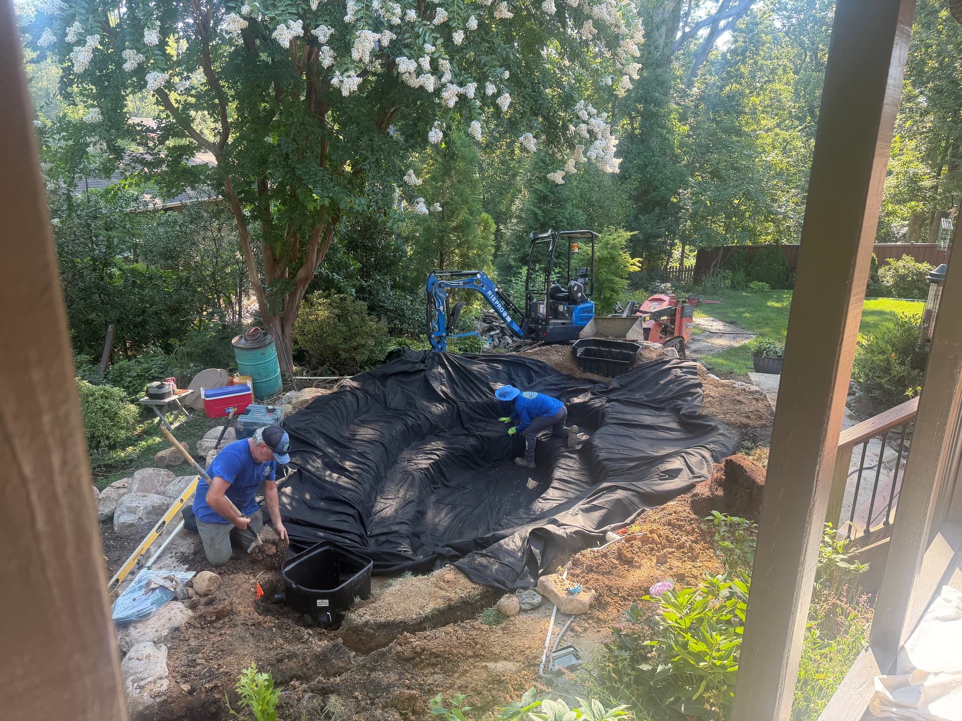 Gallery photos for Koi Pond Construction in Alexandria Takes Shape: Image #2