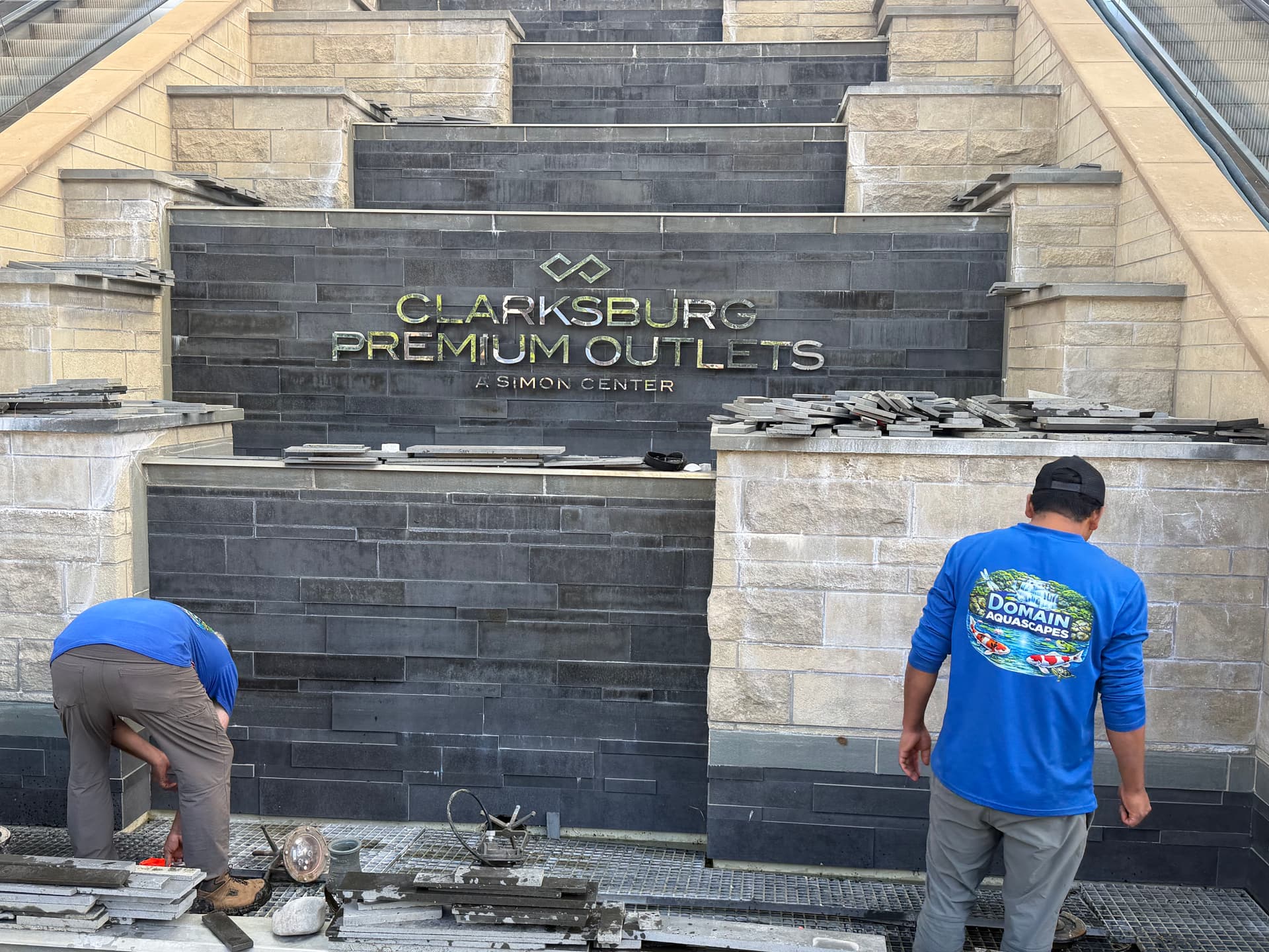Fountain Construction Underway at Clarksburg Premium Outlets image