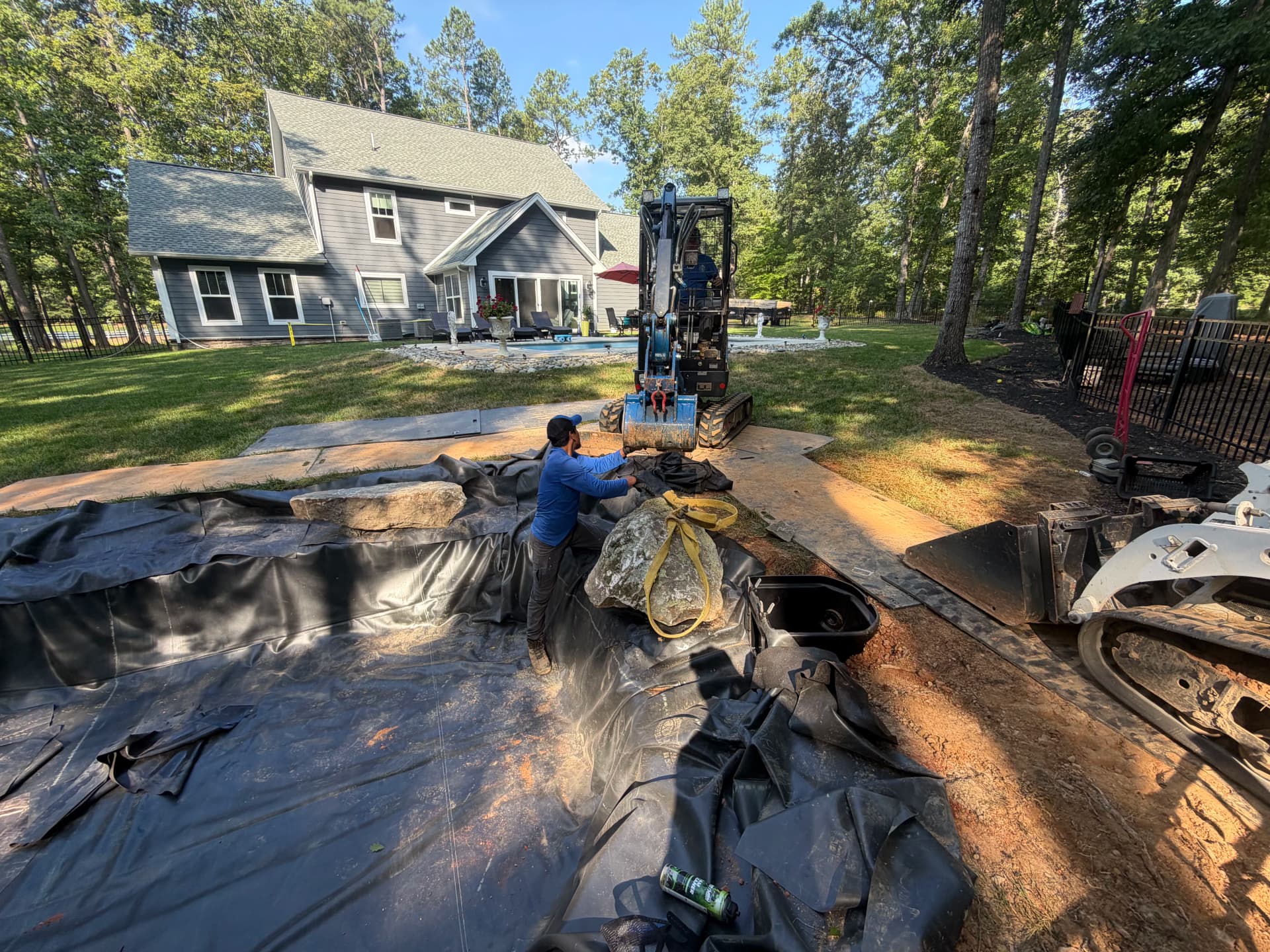 Backyard Pond Build Taking Shape in Fredericksburg image