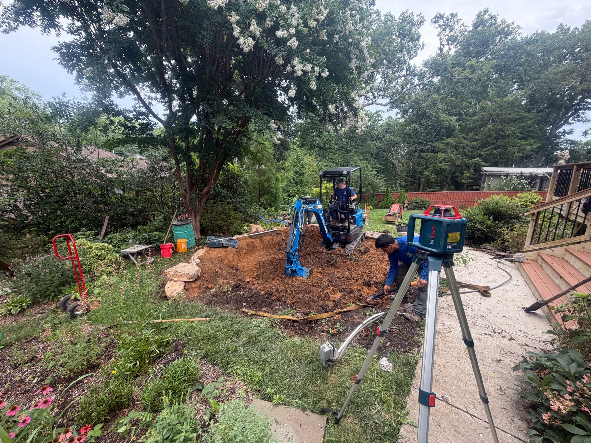 Gallery photos for Koi Pond Construction Underway in Alexandria VA: Image #1