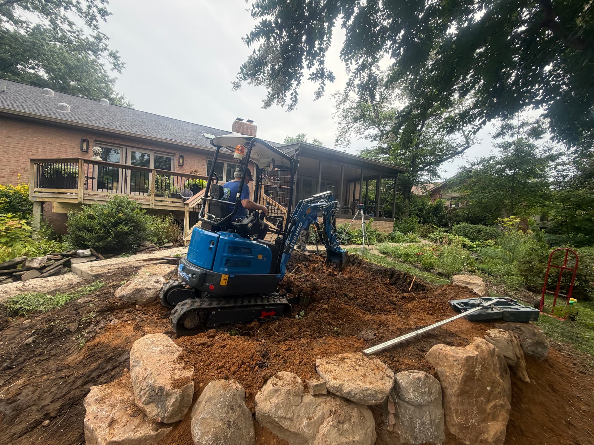 Gallery photos for Koi Pond Construction Underway in Alexandria VA: Image #3