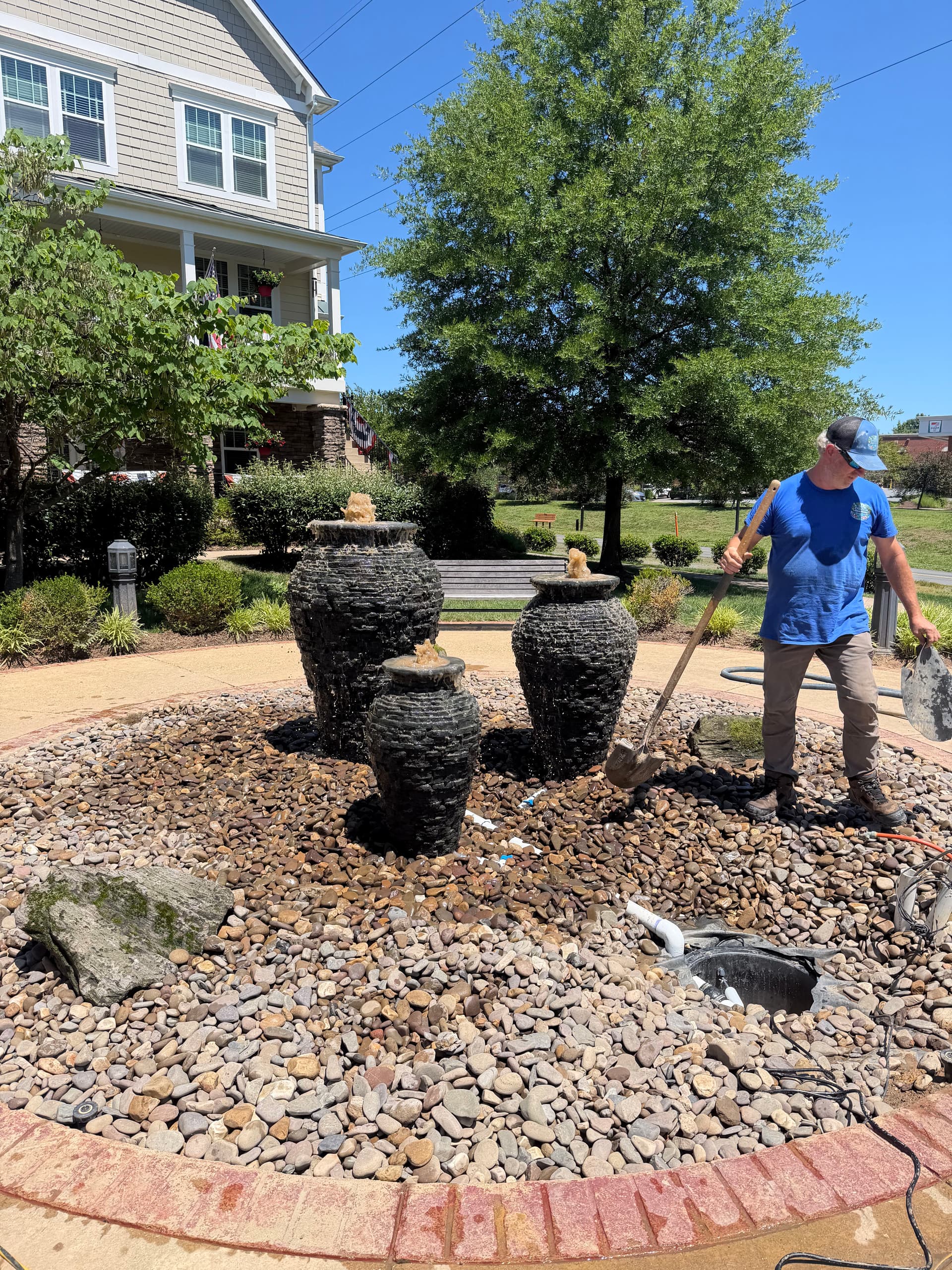 Gallery photos for HOA Center Fountain Installation Nearly Complete in Herndon: Image #1