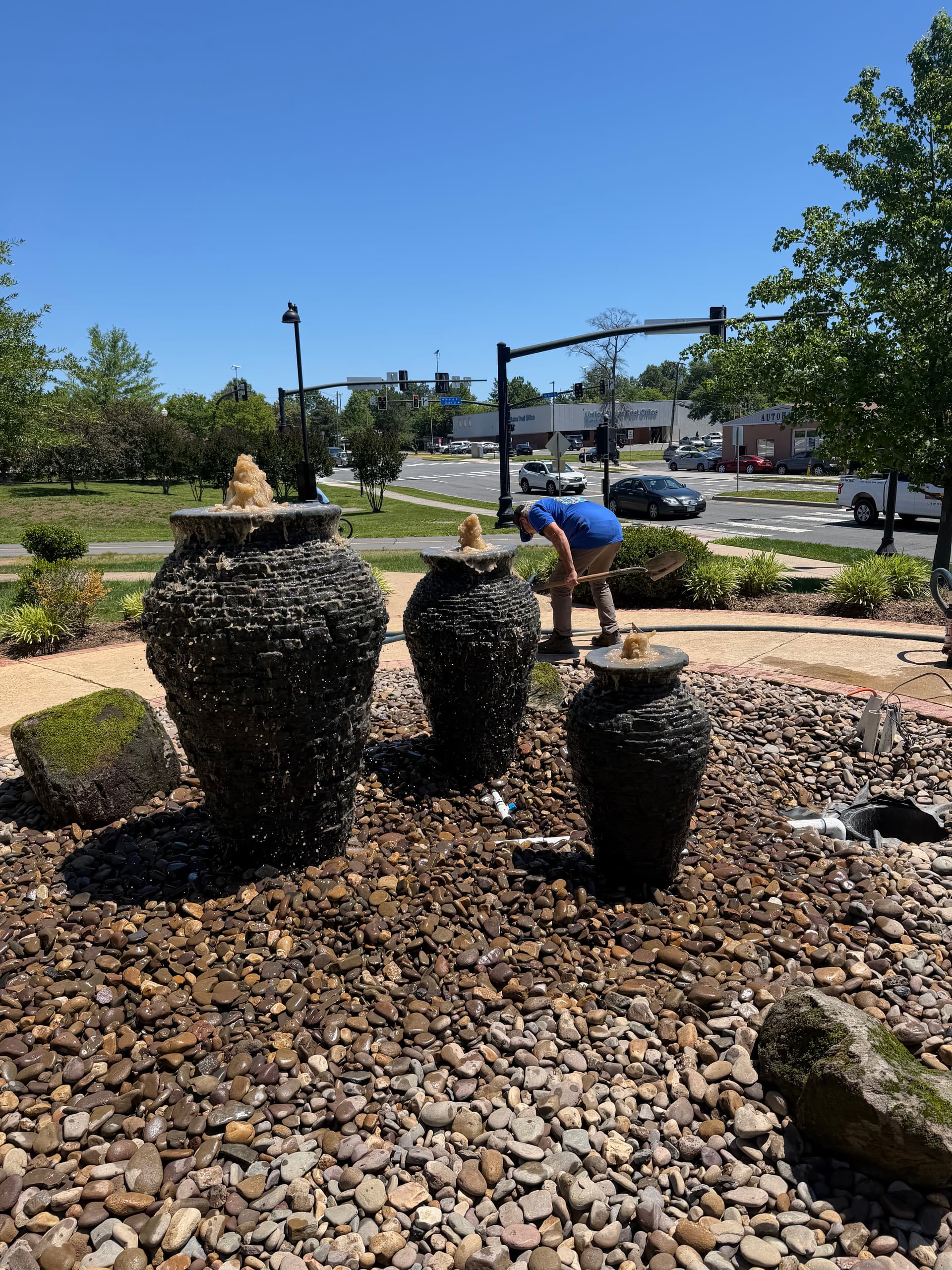 HOA Center Fountain Installation Nearly Complete in Herndon image
