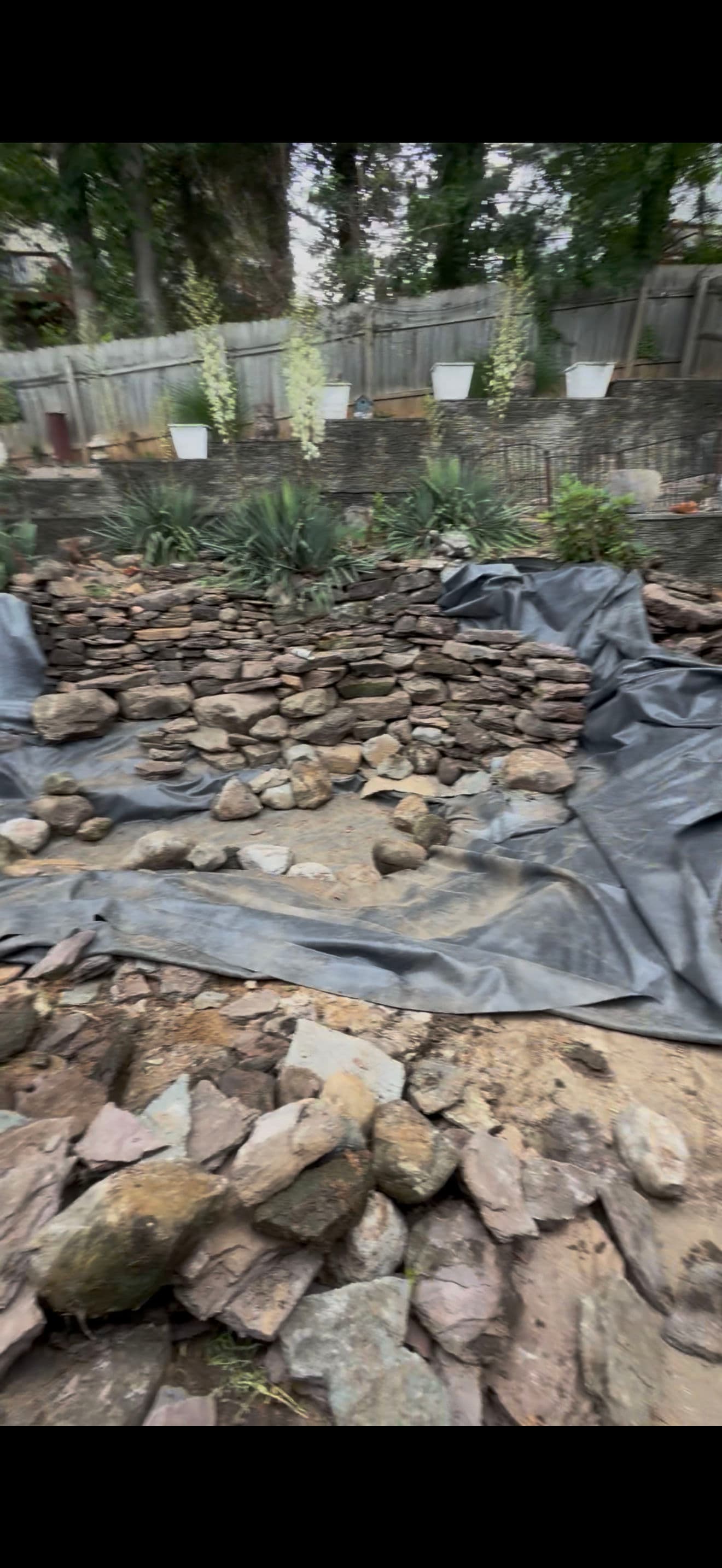 Gallery photos for Koi Pond Liner Rebuild Gets Underway in Woodbridge VA: Image #3
